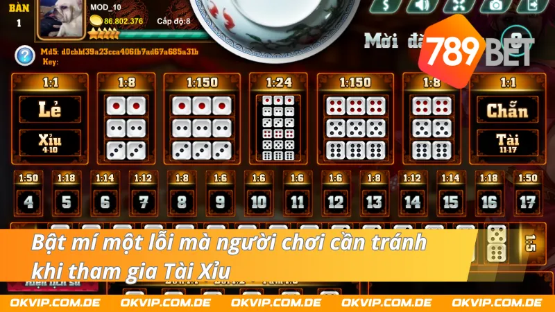 Một số lỗi thường gặp khi người chơi tham gia Tài Xỉu